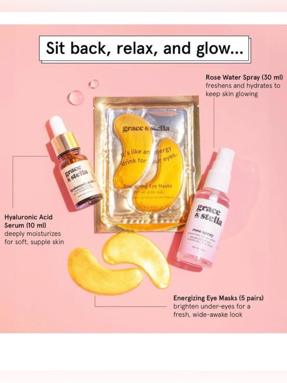 Grace & Stella Dew‑Tox & Chill Skincare Gift Set - Picture 2 of 4